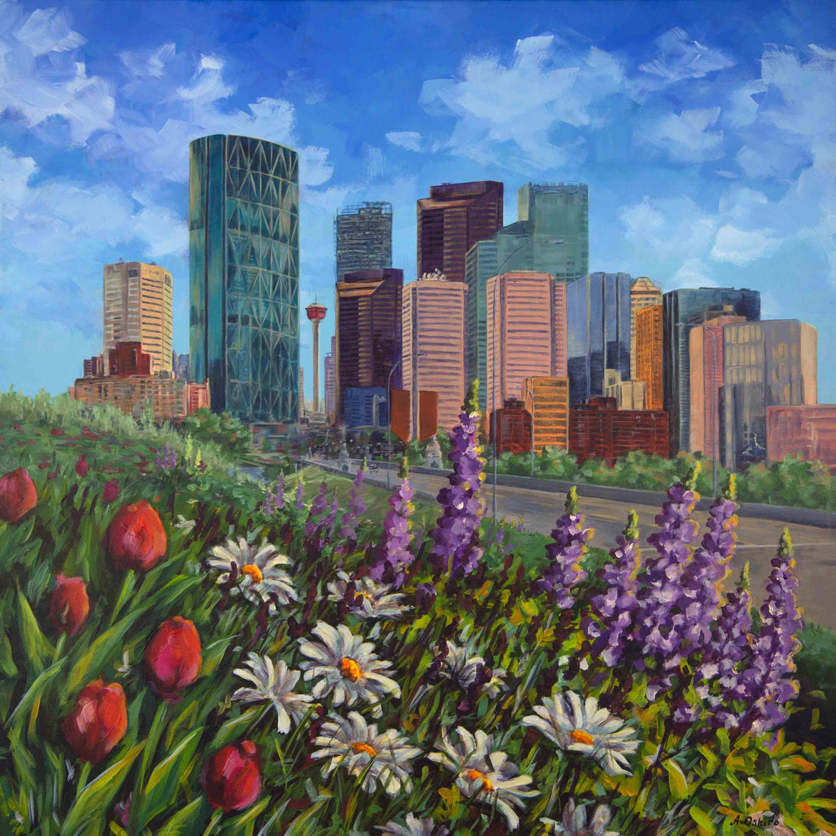 Downtown Street Scene Prints
