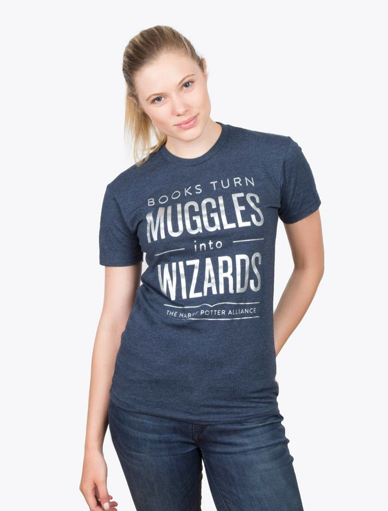Books Turn Muggles Into Wizards T-Shirt - Calgary Public Library Store