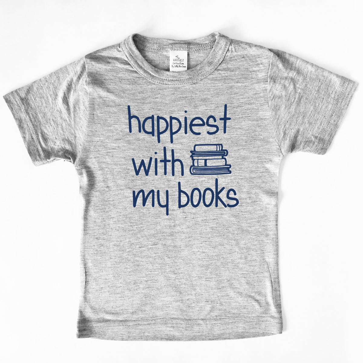 Happiest with my Books - Kids T-Shirt