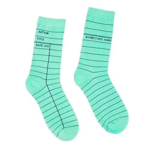 Library Card Mint Green Socks - Calgary Public Library Store