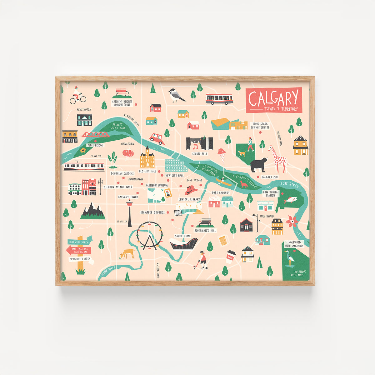 Calgary Map Print