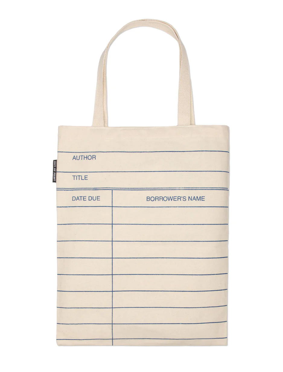 Library Card: Natural Tote Bag