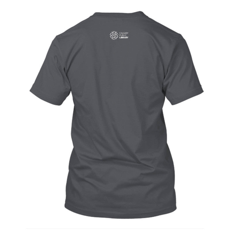 Fitted Heather Gray Library Tee - Calgary Public Library Store