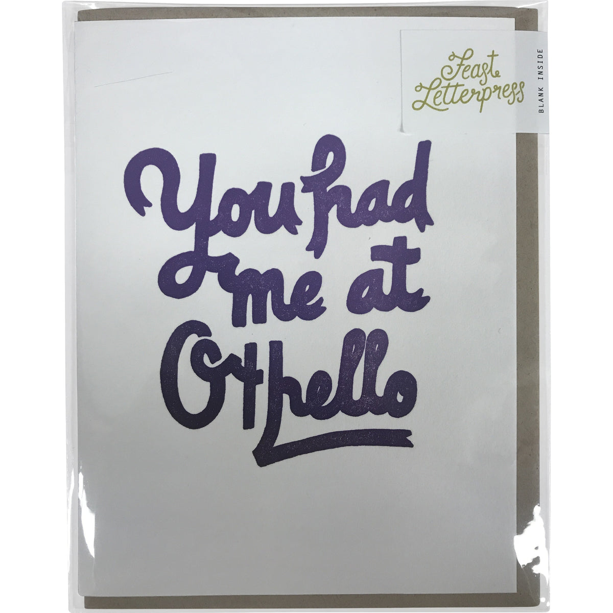 Greeting Card: You had me at Othello - Calgary Public Library Store