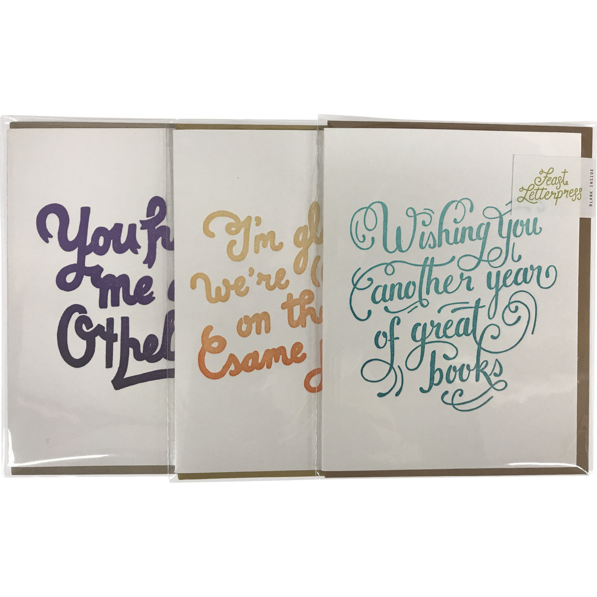 Greeting Card: I'm glad we're (mostly) on the same page - Calgary Public Library Store