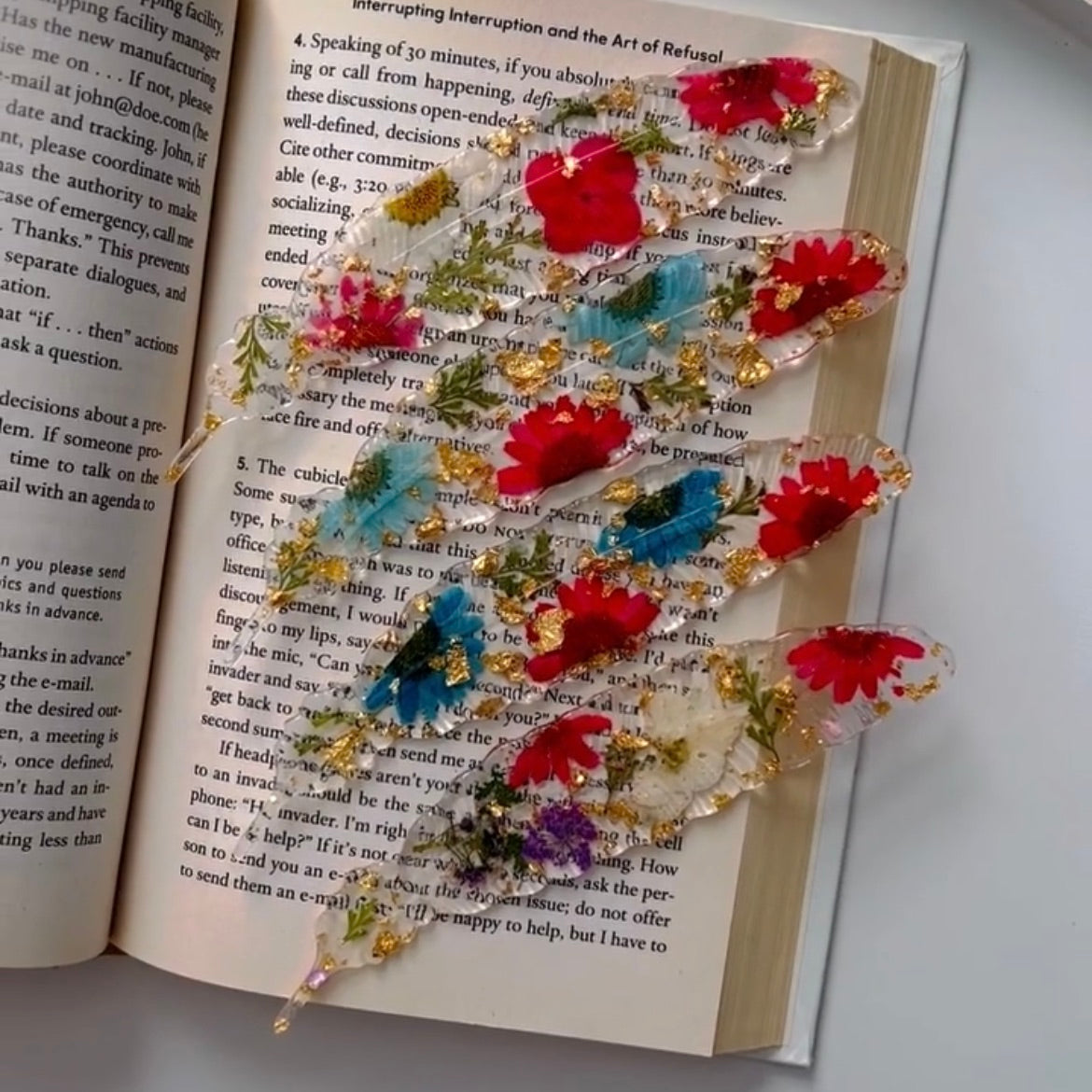 Feather Flower Bookmark